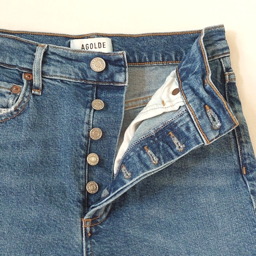Agolde Riley High Rise Straight Crop Jeans - Picture 6 of 12